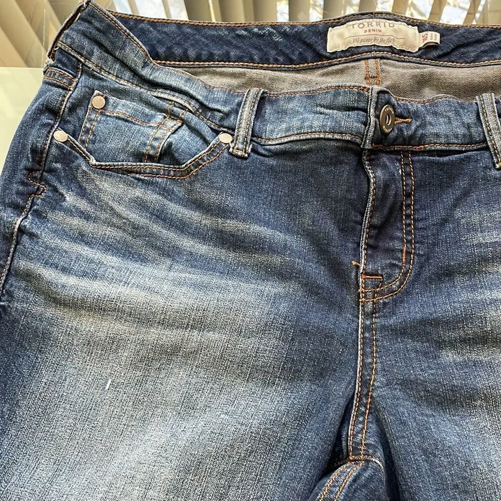 Torrid denim we swear by the fit 16s dark blue wash